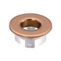 Brushed Bronze Round Basin Overflow Cover - Ashford