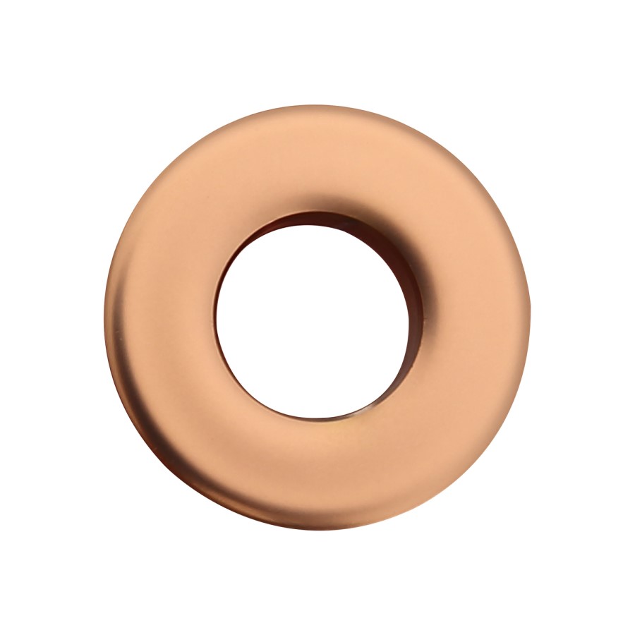 Brushed Bronze Round Basin Overflow Cover - Ashford