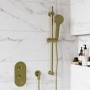 Brushed Brass 3 Function Round Slide Rail Kit - Arissa