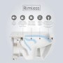 Close Coupled Rimless Toilet with Soft Close Seat - RAK Resort Maxi