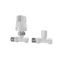 Straight TRV Economy Radiator Valve - White Head