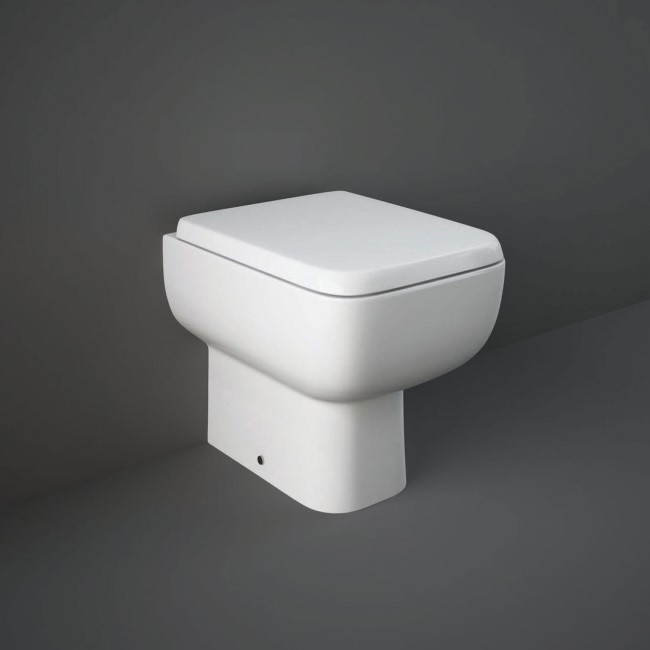 GRADE A1 - RAK Series 600 Back to Wall Pan with Slim Wrap Over Soft Close Seat