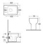 Back to Wall Toilet with Soft Close Seat - RAK Series 600