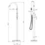 Chrome Freestanding Bath Shower Mixer Tap - S9