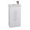 White Free Standing Double Door Vanity unit - W460 x H880mm