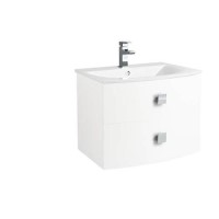 White Wall Hung Bathroom Vanity Unit & Basin - W712 x H430mm