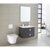 Graphite Wall Hung Bathroom Vanity Unit and Basin - W712 x H430mm