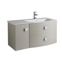 Cashmere Wall Hung Bathroom Vanity Unit & Basin Right Handed - W1012 x H428mm