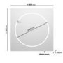 Square Front and Backlit Heated Bathroom Mirror with Lights 800mm - Saturn
