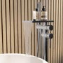 Chrome Freestanding Bath Shower Mixer with Shelf - Savannah