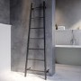 GRADE A1 - Black Heated Towel Rail Radiator 1710 x 529mm - Savannah