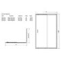 Claritas 8+ Glass Sliding Shower Door 1200 x 1950mm - 8mm Glass