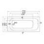 Sebring Single Ended Straight Standard Bath - 1700 x 700mm