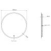 Sensio Como Round Backlit LED Heated Bathroom Mirror 800mm