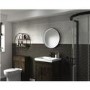 Sensio Aspect Round Black LED Heated Bathroom Mirror 600mm