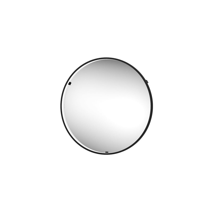 Sensio Aspect Round Black LED Heated Bathroom Mirror 600mm