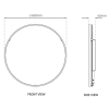 Sensio Aspect Round Black LED Heated Bathroom Mirror 600mm