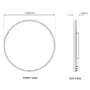 Sensio Aspect Round Black LED Heated Bathroom Mirror 600mm