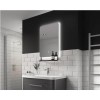 Sensio Harbour Rectangular Black Backlit LED Bathroom Mirror with Shelf 500 x 790mm