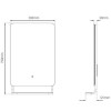 Sensio Harbour Rectangular Black Backlit LED Bathroom Mirror with Shelf 500 x 790mm