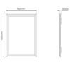 Sensio Rockford Rectangular Bathroom Mirror Dual Tier 600 x 400mm