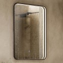 SE30198C0 Sensio Aspect Rectangular Black Heated Bathroom Mirror with Lights 700 x 500mm