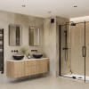 Sensio Aspect Rectangular Black LED Heated Bathroom Mirror 700 x 500mm