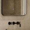 Sensio Aspect Rectangular Black LED Heated Bathroom Mirror 700 x 500mm