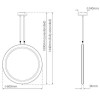 Sensio Ivy Round Ceiling Hanging LED Heated Bathroom Mirror 600mm