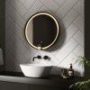 Sensio Dawn Round Black LED Heated Bathroom Mirror 600mm