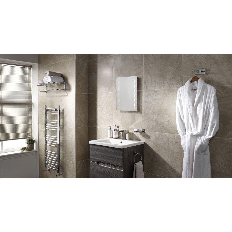LED Bathroom Mirror Battery Operated - 390 x 500mm - Sensio Isla