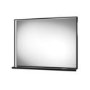 Sensio Element Rectangular Black LED Heated Bathroom Mirror with Shelf and Charger 800 x 600mm