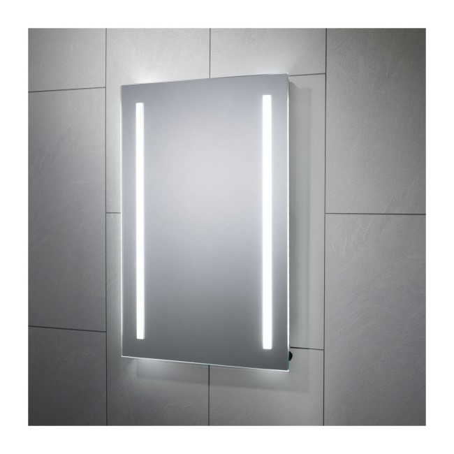 GRADE A1 - Battery Operated LED Bathroom Mirror - 500 x 700mm - Sensio Gina