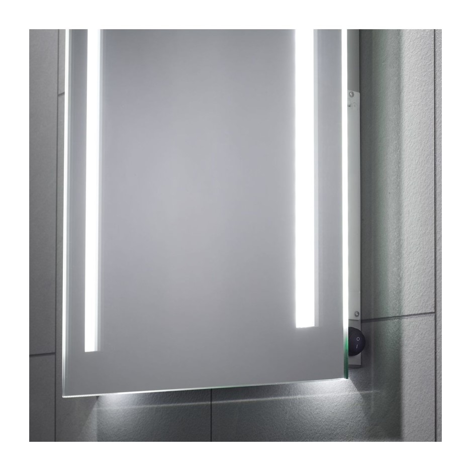 Battery Operated LED Bathroom Mirror 500 x 700mm Sensio Gina