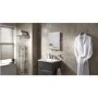GRADE A1 - Rectangular LED Bathroom Mirror with Shaving Socket 500 x 600mm - Sensio Nyla