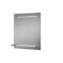 Rectangular LED Bathroom Mirror with Shaving Socket 500 x 600mm - Sensio Nyla