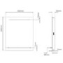 Rectangular LED Bathroom Mirror with Shaving Socket 500 x 600mm - Sensio Nyla