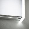 Sensio Ainsley Double Door Chrome Mirrored Bathroom Cabinet with Lights &amp; Bluetooth 564 x 700mm