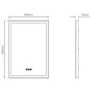 Rectangular LED Bathroom Mirror With Demister 500 x 700mm - Sensio Destiny