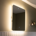 SE30672C0 Sensio Reagan Rectangular Backlit Heated Bathroom Mirror with Lights & Shaver Socket 800 x 600mm