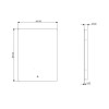 Sensio Reagan Rectangular Backlit LED Heated Bathroom Mirror with Shaver Socket 800 x 600mm