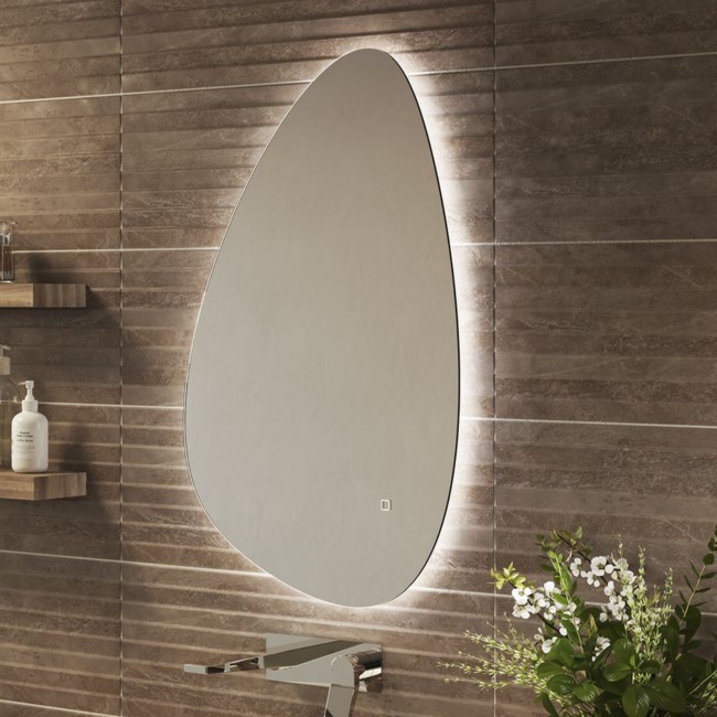 Sensio Mistral Teardrop Backlit Led Heated Bathroom Mirror 550 X 800mm Better Bathrooms 