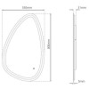 Sensio Mistral Teardrop Backlit LED Heated Bathroom Mirror 550 x 800mm