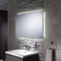 GRADE A1 - Rectangular LED Bathroom Mirror with Demister 900 x 600mm - Sensio Eden GRADE A1 - Rectangular LED Bathroom Mirror with Demister 900 x 600mm - Sensio Eden