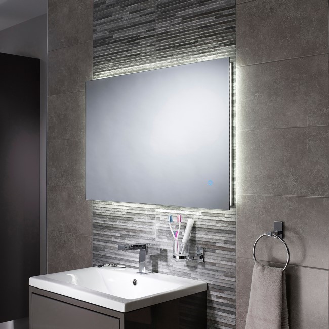 Sensio Eden Rectangular Backlit LED Heated Bathroom Mirror 900 x 600mm