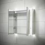 GRADE A2 - Sensio Ainsley Chrome Mirrored Bathroom Cabinet with Lights & Bluetooth 564 x 700mm