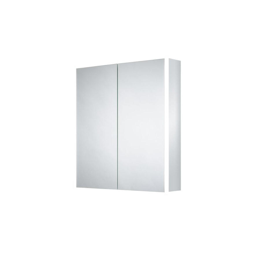 GRADE A2 - Sensio Ainsley Chrome Mirrored Bathroom Cabinet with Lights & Bluetooth 564 x 700mm