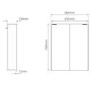 GRADE A2 - Sensio Ainsley Chrome Mirrored Bathroom Cabinet with Lights & Bluetooth 564 x 700mm