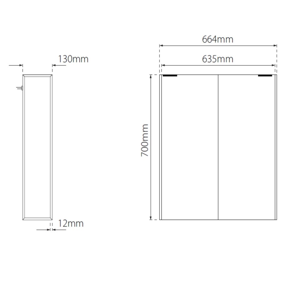 GRADE A2 - Sensio Ainsley Chrome Mirrored Bathroom Cabinet with Lights & Bluetooth 564 x 700mm