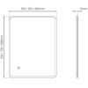 Sensio Libra Rectangular LED Heated Bathroom Mirror Ultra Slim 700 x 500mm